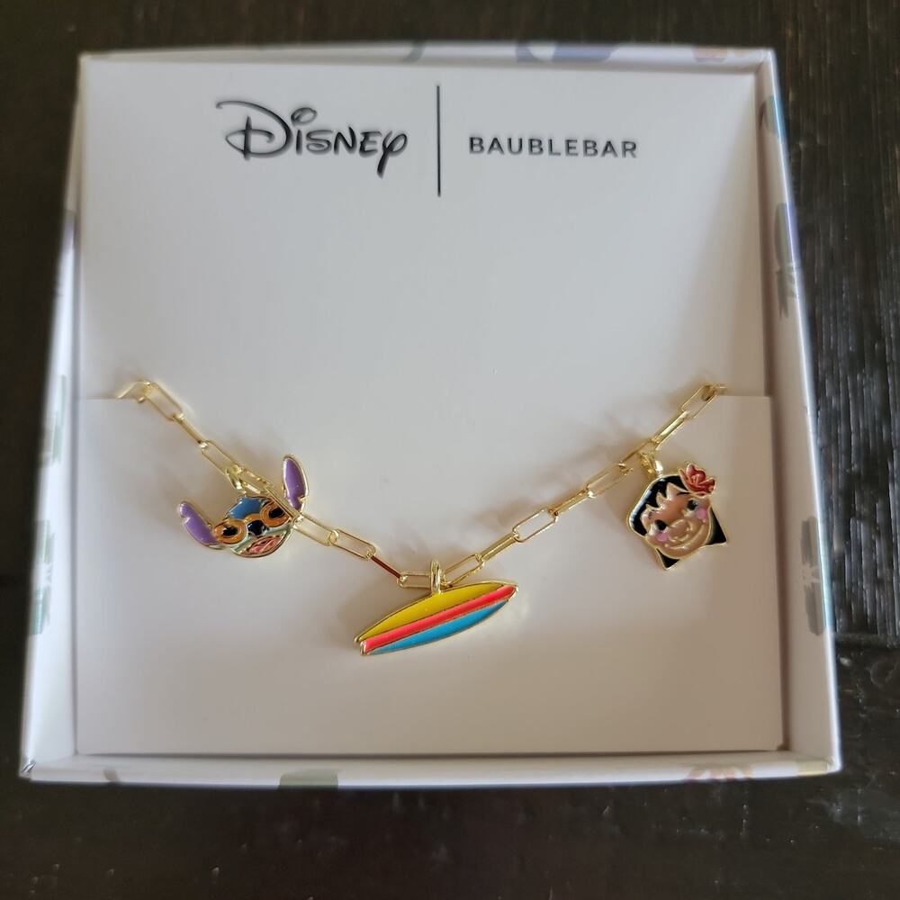 Disney x Baublebar Lilo & Stitch Charm Bracelet New in Box